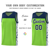 Custom Neon Green Side Pattern Sports Uniform Basketball Jersey