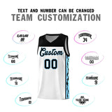 Custom White Side Pattern Sports Uniform Basketball Jersey