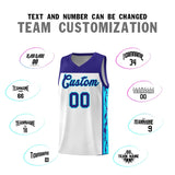 Custom White Side Pattern Sports Uniform Basketball Jersey