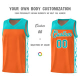 Custom Orange Side Pattern Sports Uniform Basketball Jersey