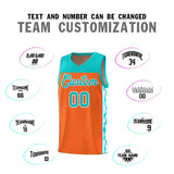 Custom Orange Side Pattern Sports Uniform Basketball Jersey