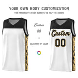 Custom White Side Pattern Sports Uniform Basketball Jersey