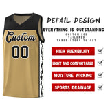 Custom Light Brown Side Pattern Sports Uniform Basketball Jersey