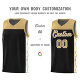 Custom Black Side Pattern Sports Uniform Basketball Jersey