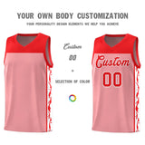 Custom Pink Side Pattern Sports Uniform Basketball Jersey