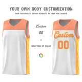 Custom White Side Pattern Sports Uniform Basketball Jersey