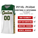 Custom White Side Pattern Sports Uniform Basketball Jersey