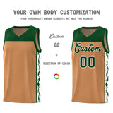 Custom Light Brown Side Pattern Sports Uniform Basketball Jersey
