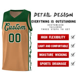 Custom Light Brown Side Pattern Sports Uniform Basketball Jersey