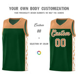 Custom Green Side Pattern Sports Uniform Basketball Jersey