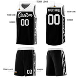Custom Black Side Pattern Sports Uniform Basketball Jersey