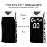 Custom Black Side Pattern Sports Uniform Basketball Jersey