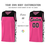 Custom Pink Side Pattern Sports Uniform Basketball Jersey