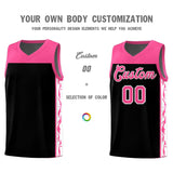 Custom Black Side Pattern Sports Uniform Basketball Jersey