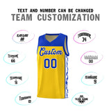 Custom Gold Side Pattern Sports Uniform Basketball Jersey