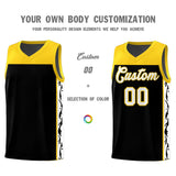 Custom Black Side Pattern Sports Uniform Basketball Jersey