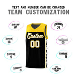 Custom Black Side Pattern Sports Uniform Basketball Jersey