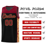 Custom Black Side Pattern Sports Uniform Basketball Jersey