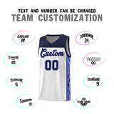 Custom White Side Pattern Sports Uniform Basketball Jersey