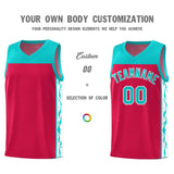 Custom Red Side Pattern Sports Uniform Basketball Jersey