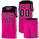 Custom Red Side Pattern Sports Uniform Basketball Jersey