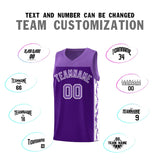 Custom Purple Side Pattern Sports Uniform Basketball Jersey