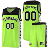 Custom Neon Green Side Pattern Sports Uniform Basketball Jersey