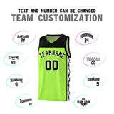Custom Neon Green Side Pattern Sports Uniform Basketball Jersey