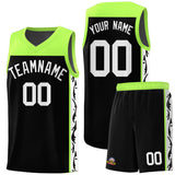 Custom Black Side Pattern Sports Uniform Basketball Jersey