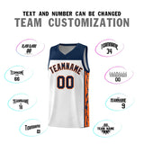 Custom White Side Pattern Sports Uniform Basketball Jersey