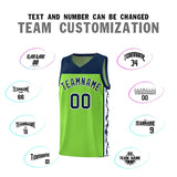 Custom Neon Green Side Pattern Sports Uniform Basketball Jersey