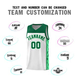 Custom White Side Pattern Sports Uniform Basketball Jersey