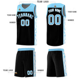 Custom Black Side Pattern Sports Uniform Basketball Jersey