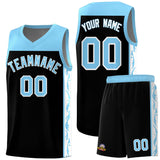 Custom Black Side Pattern Sports Uniform Basketball Jersey