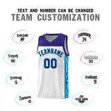 Custom White Side Pattern Sports Uniform Basketball Jersey