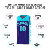 Custom Royal Side Pattern Sports Uniform Basketball Jersey