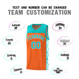 Custom Orange Side Pattern Sports Uniform Basketball Jersey