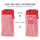 Custom Pink Side Pattern Sports Uniform Basketball Jersey