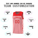 Custom Pink Side Pattern Sports Uniform Basketball Jersey