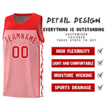 Custom Pink Side Pattern Sports Uniform Basketball Jersey