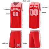 Custom Red Side Pattern Sports Uniform Basketball Jersey