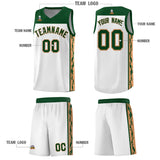 Custom White Side Pattern Sports Uniform Basketball Jersey