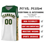Custom White Side Pattern Sports Uniform Basketball Jersey