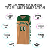 Custom Light Brown Side Pattern Sports Uniform Basketball Jersey