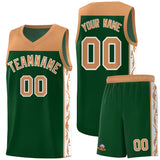 Custom Green Side Pattern Sports Uniform Basketball Jersey