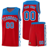 Custom Red Side Pattern Sports Uniform Basketball Jersey