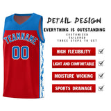 Custom Red Side Pattern Sports Uniform Basketball Jersey