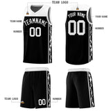 Custom Black Side Pattern Sports Uniform Basketball Jersey