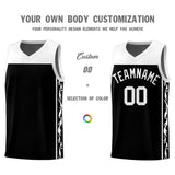Custom Black Side Pattern Sports Uniform Basketball Jersey