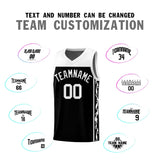 Custom Black Side Pattern Sports Uniform Basketball Jersey